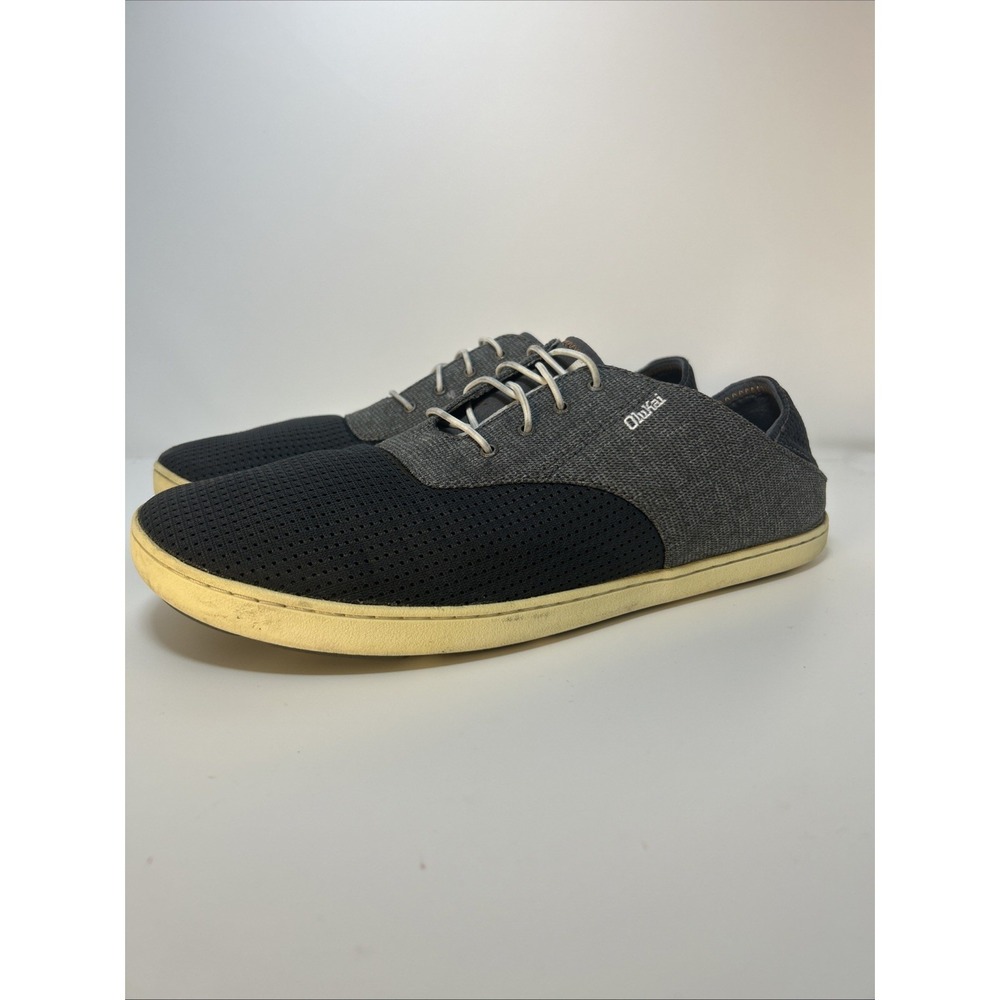 Olukai Nohea Moku Men's Casual Slip‎ On Boat Shoes Size 11.5 Gray/Blue